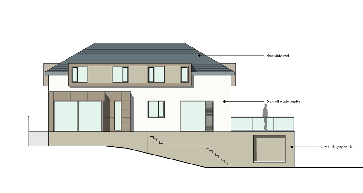 Grove Mews Proposed Elevation side option 1